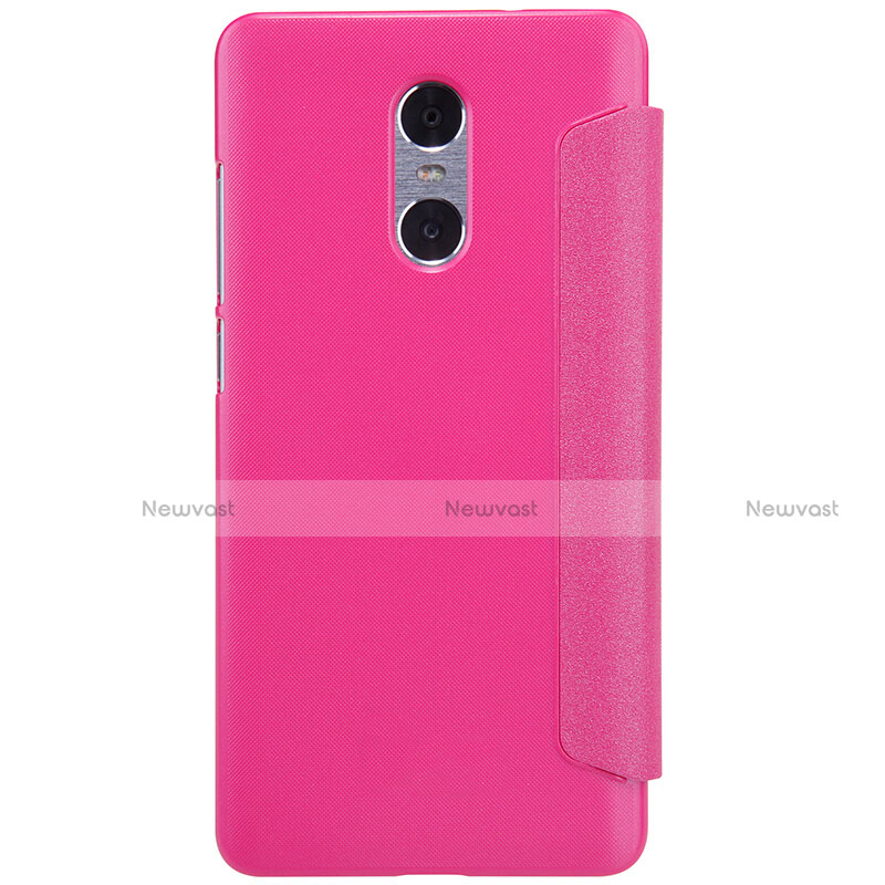 Leather Case Stands Flip Cover for Xiaomi Redmi Pro Hot Pink