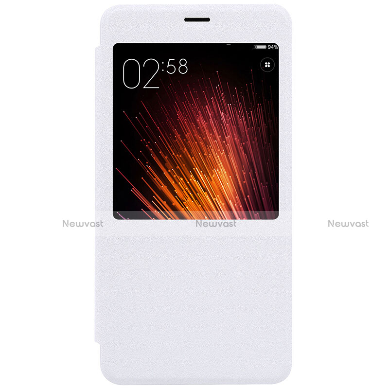 Leather Case Stands Flip Cover for Xiaomi Redmi Pro White