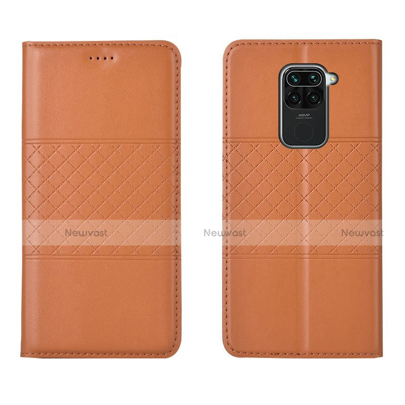 Leather Case Stands Flip Cover G03 Holder for Xiaomi Redmi 10X 4G Orange