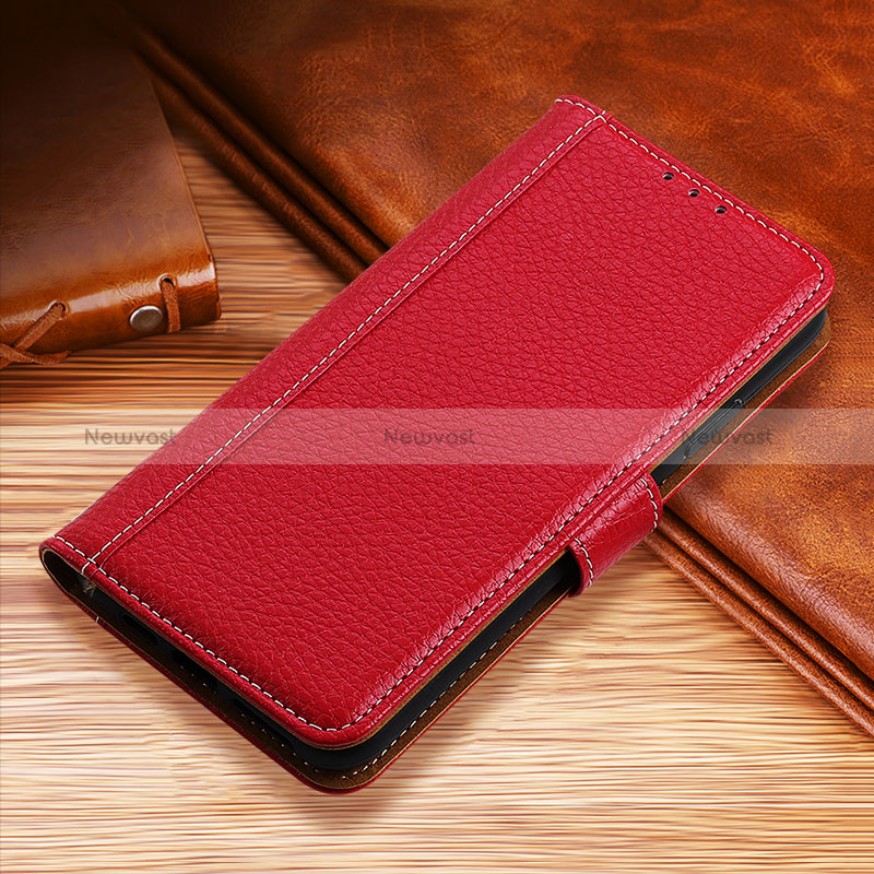 Leather Case Stands Flip Cover H01 Holder for Apple iPhone 14 Pro Max Red