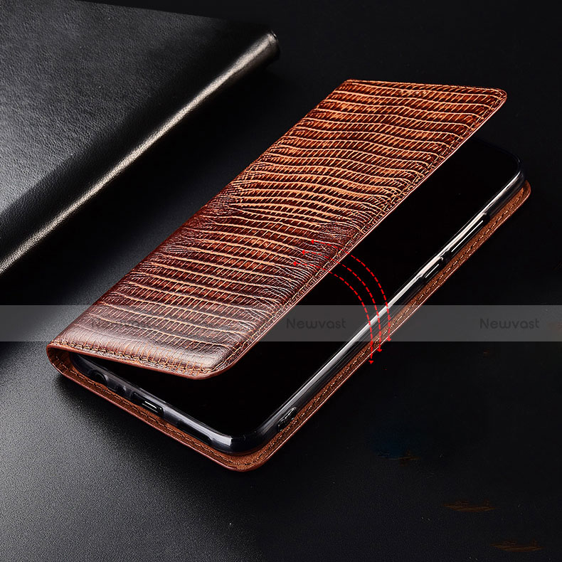 Leather Case Stands Flip Cover H03 Holder for Apple iPhone 15 Pro