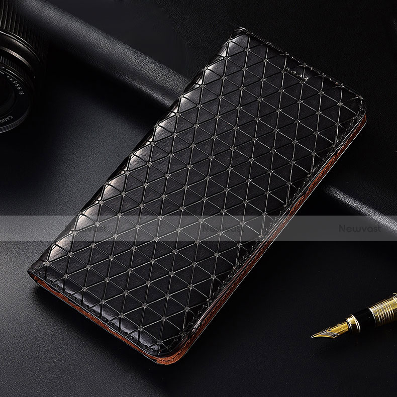 Leather Case Stands Flip Cover H05 Holder for Apple iPhone 13 Black