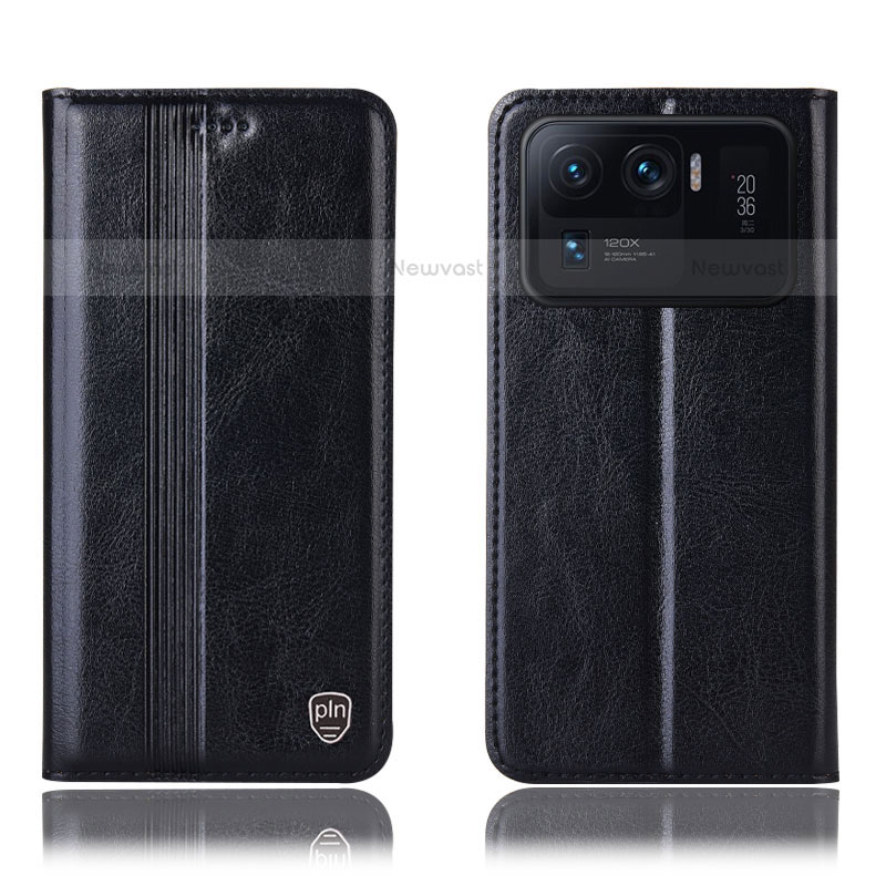 Leather Case Stands Flip Cover H05P Holder for Xiaomi Mi 11 Ultra 5G Black