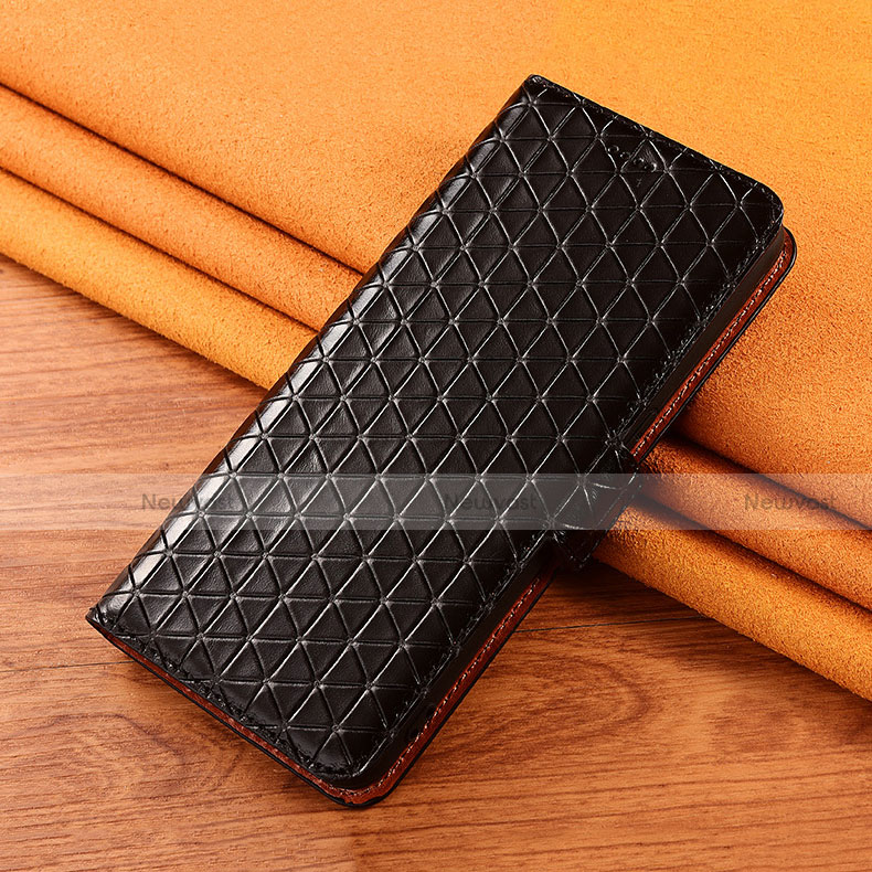 Leather Case Stands Flip Cover H21 Holder for Apple iPhone 13 Mini Black