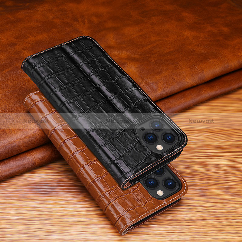 Leather Case Stands Flip Cover H21 Holder for Apple iPhone 14 Pro