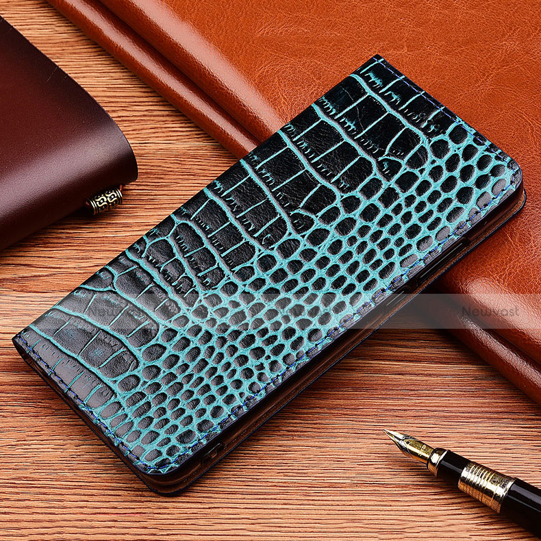 Leather Case Stands Flip Cover H22 Holder for Apple iPhone 14 Pro Blue