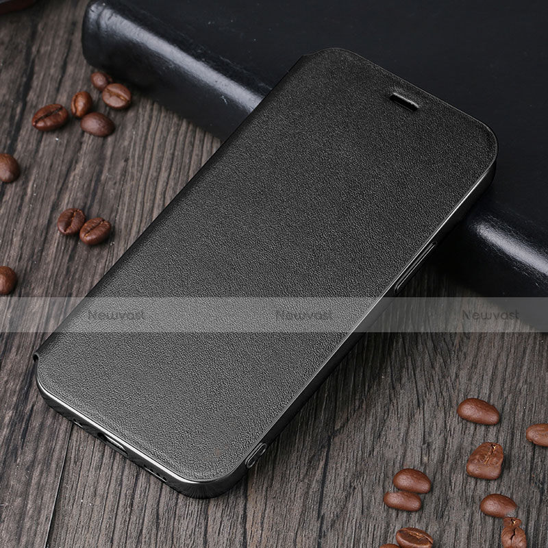 Leather Case Stands Flip Cover H25 Holder for Apple iPhone 14 Pro Black