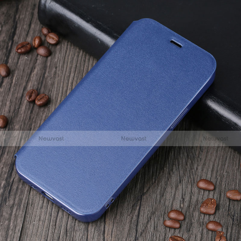 Leather Case Stands Flip Cover H25 Holder for Apple iPhone 14 Pro Blue