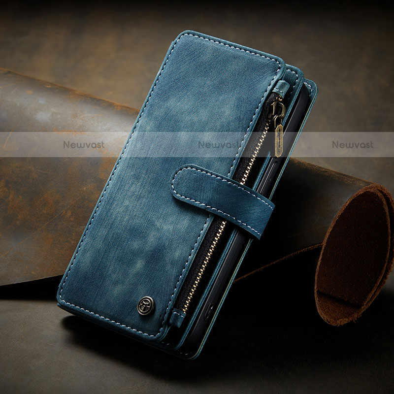 Leather Case Stands Flip Cover H26 Holder for Apple iPhone 13 Blue