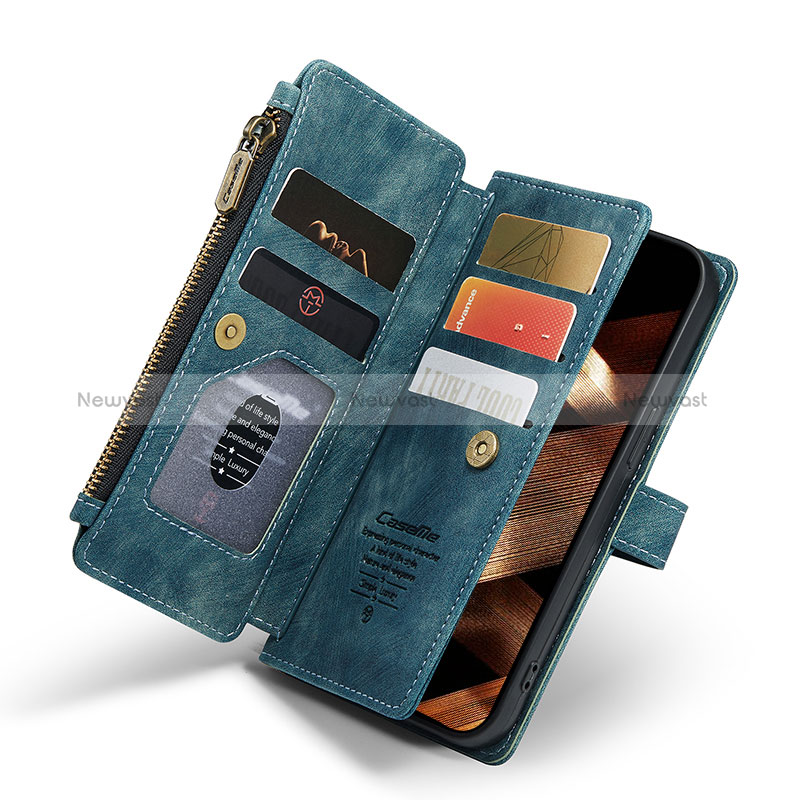 Leather Case Stands Flip Cover H28 Holder for Apple iPhone 15