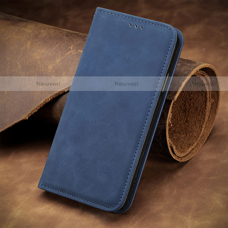 Leather Case Stands Flip Cover H29 Holder for Apple iPhone 13 Blue