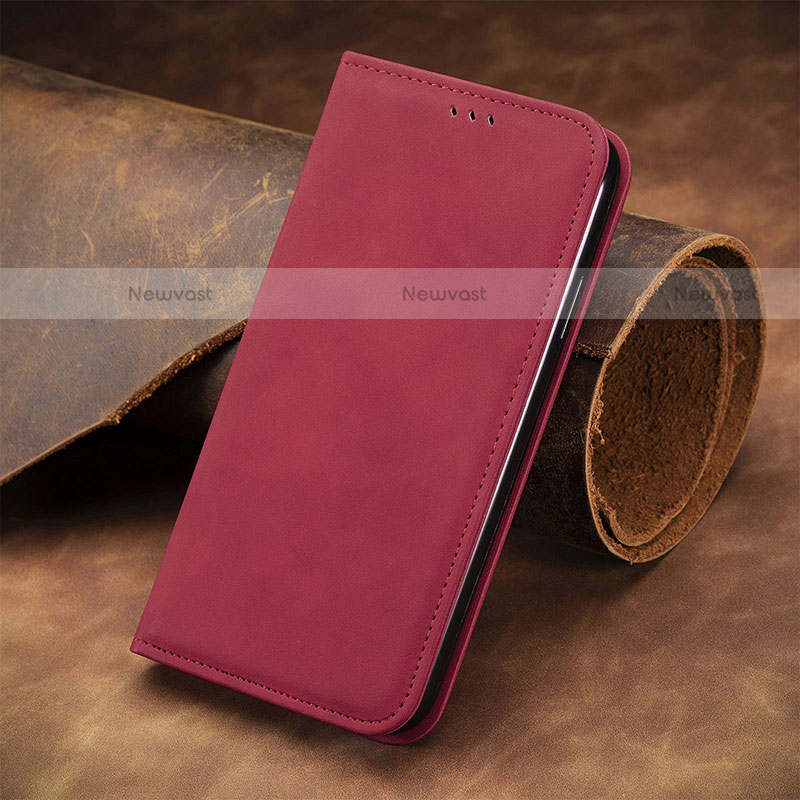 Leather Case Stands Flip Cover H29 Holder for Apple iPhone 13 Red