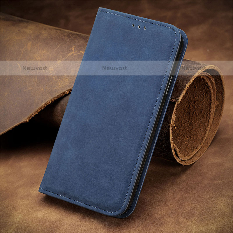 Leather Case Stands Flip Cover H29 Holder for Apple iPhone 14 Pro Blue