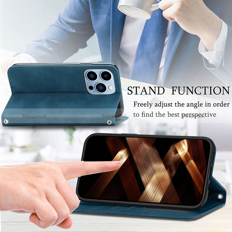Leather Case Stands Flip Cover H30 Holder for Apple iPhone 14 Pro Max