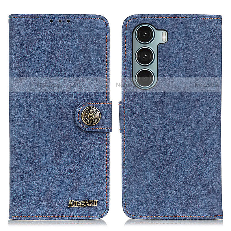 Leather Case Stands Flip Cover Holder A01D for Motorola Moto Edge S30 5G Blue