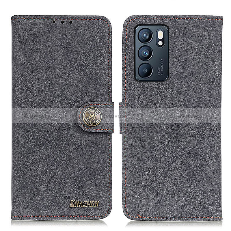 Leather Case Stands Flip Cover Holder A01D for Oppo Reno6 5G