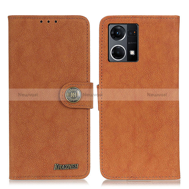 Leather Case Stands Flip Cover Holder A01D for Oppo Reno7 4G