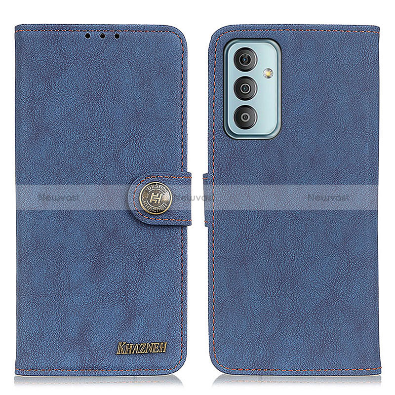 Leather Case Stands Flip Cover Holder A01D for Samsung Galaxy M23 5G Blue