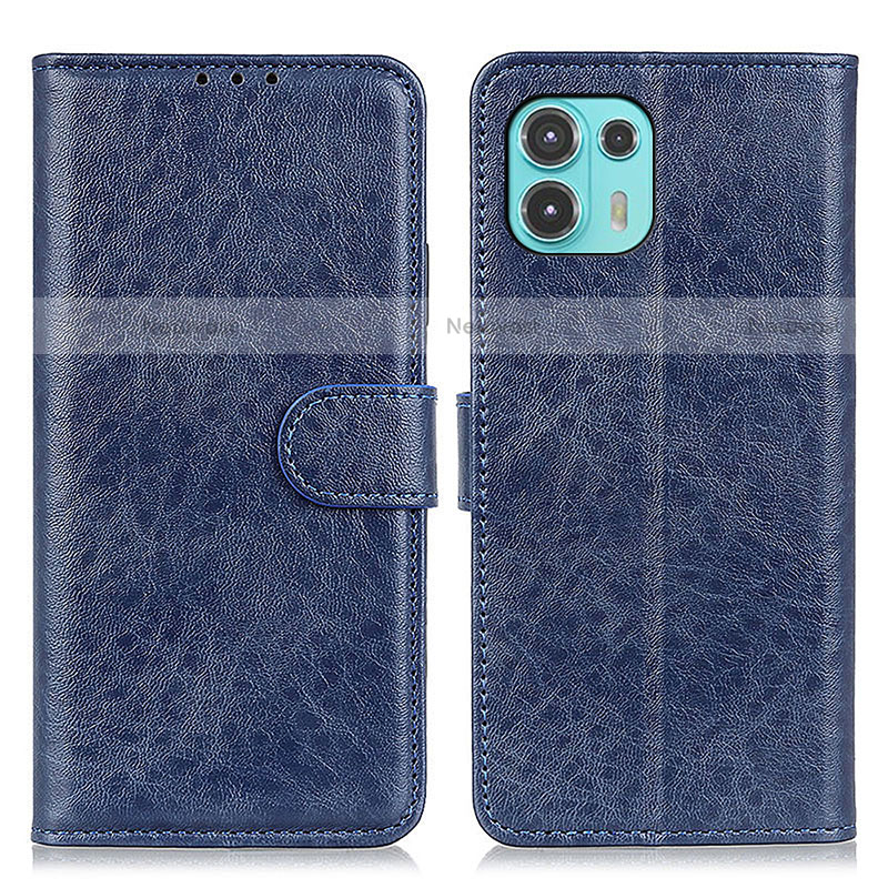 Leather Case Stands Flip Cover Holder A02D for Motorola Moto Edge 20 Lite 5G Blue