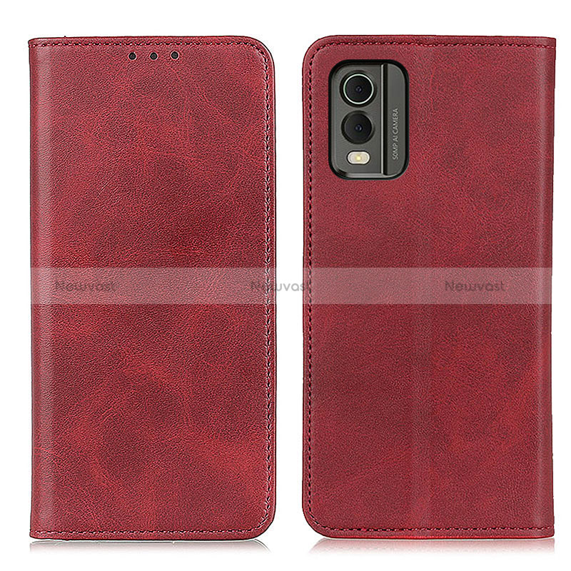 Leather Case Stands Flip Cover Holder A02D for Nokia C32 Red