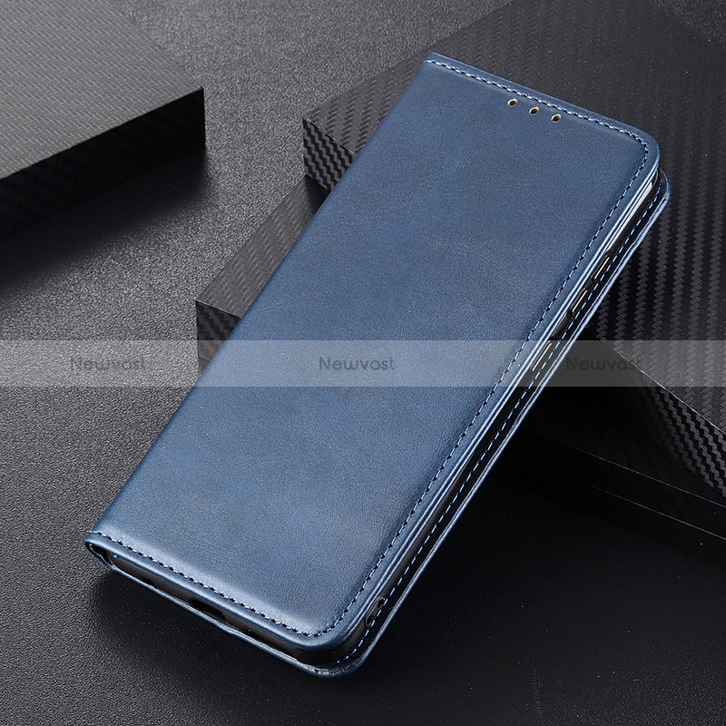 Leather Case Stands Flip Cover Holder A02D for OnePlus Ace 2V 5G Blue