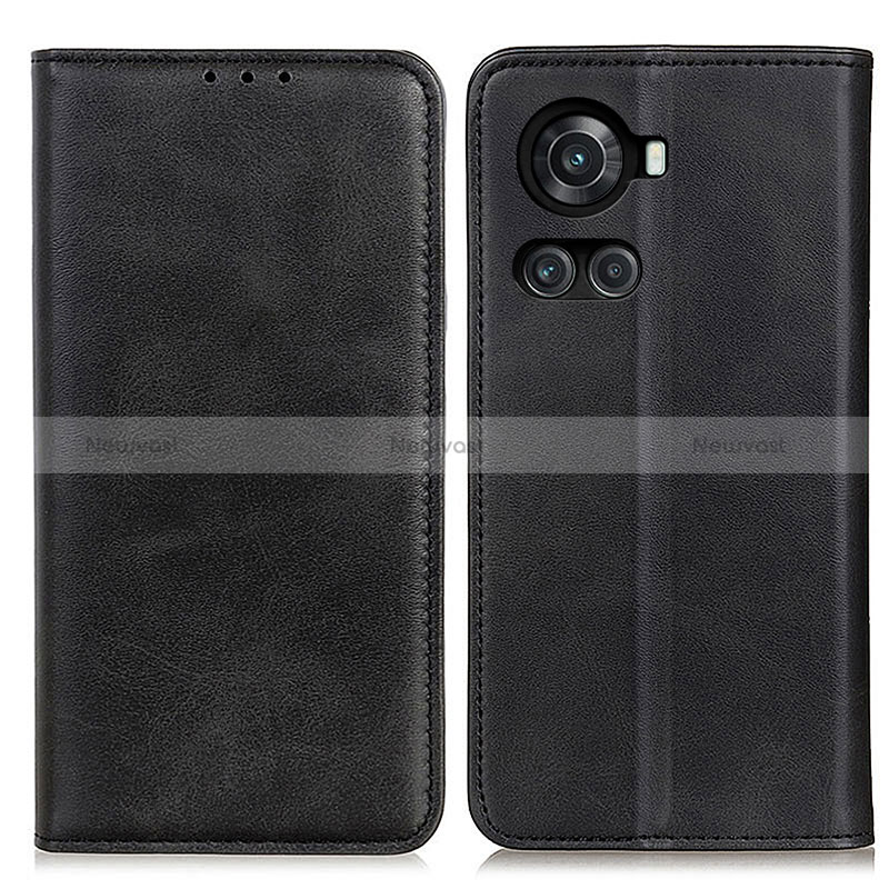 Leather Case Stands Flip Cover Holder A02D for OnePlus Ace 5G Black