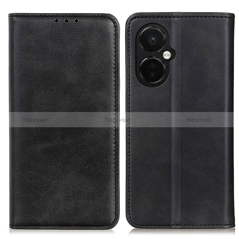 Leather Case Stands Flip Cover Holder A02D for OnePlus Nord CE 3 5G Black