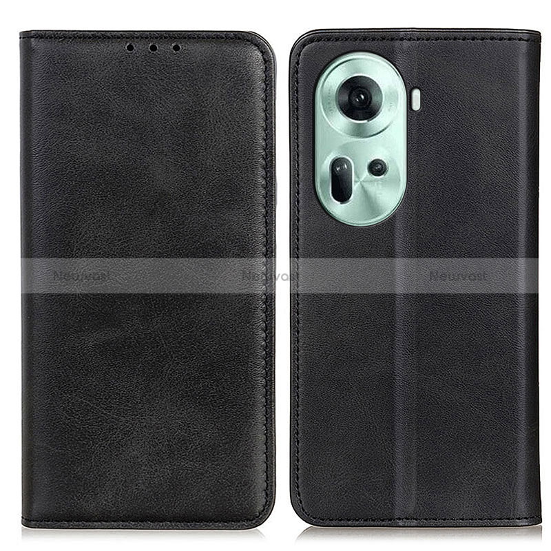 Leather Case Stands Flip Cover Holder A02D for Oppo Reno11 5G