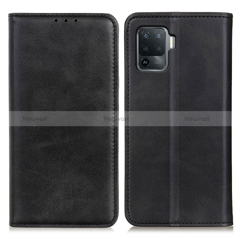 Leather Case Stands Flip Cover Holder A02D for Oppo Reno5 Lite