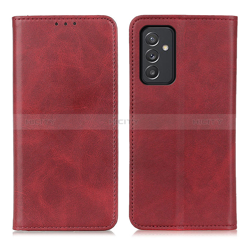 Leather Case Stands Flip Cover Holder A02D for Samsung Galaxy A05s Red