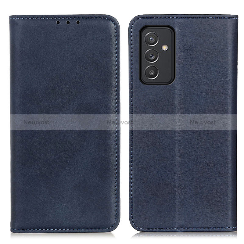 Leather Case Stands Flip Cover Holder A02D for Samsung Galaxy A15 5G Blue