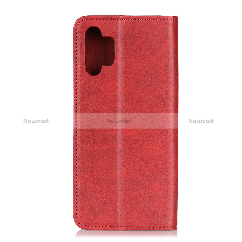 Leather Case Stands Flip Cover Holder A02D for Samsung Galaxy A32 4G Red