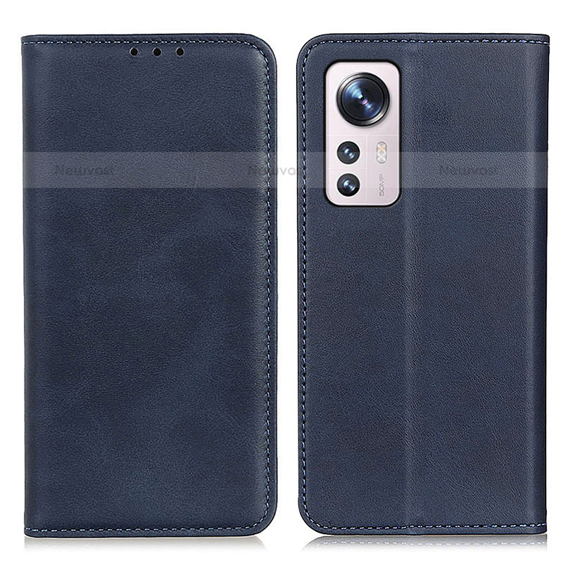 Leather Case Stands Flip Cover Holder A02D for Xiaomi Mi 12S Pro 5G Blue