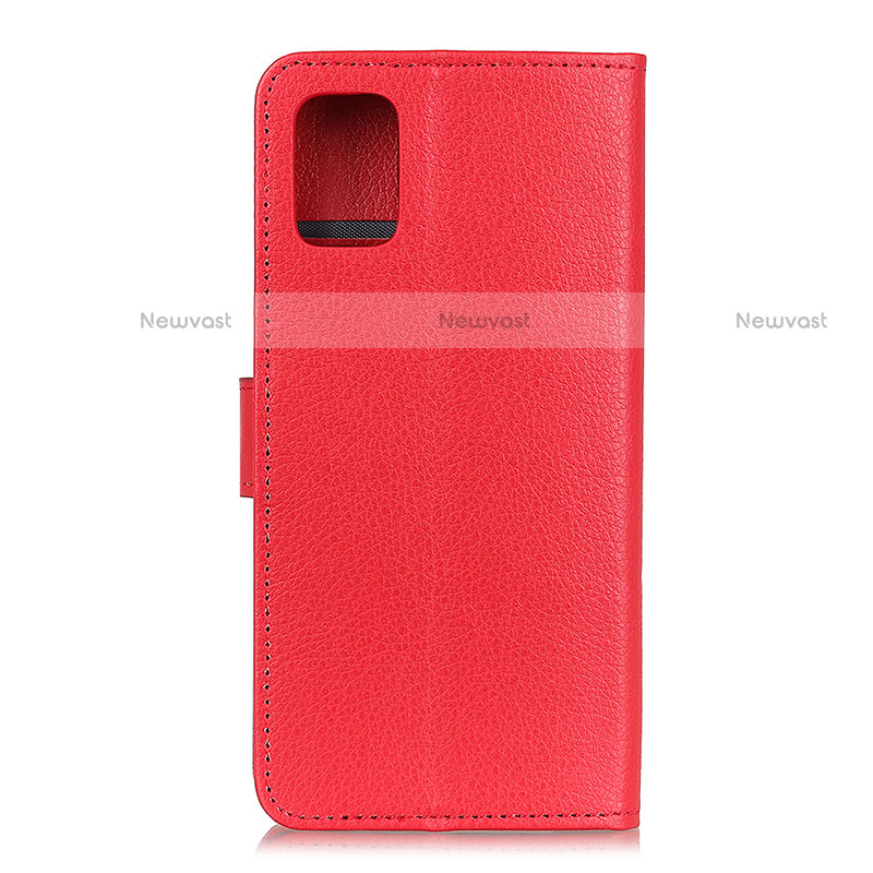 Leather Case Stands Flip Cover Holder A03D for Motorola Moto Edge S 5G Red