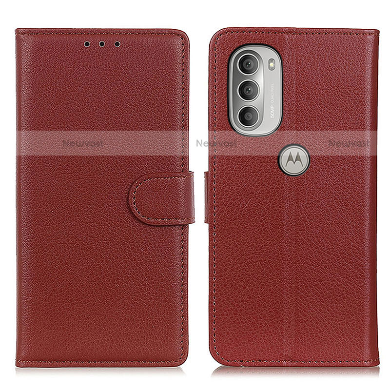 Leather Case Stands Flip Cover Holder A03D for Motorola Moto G51 5G