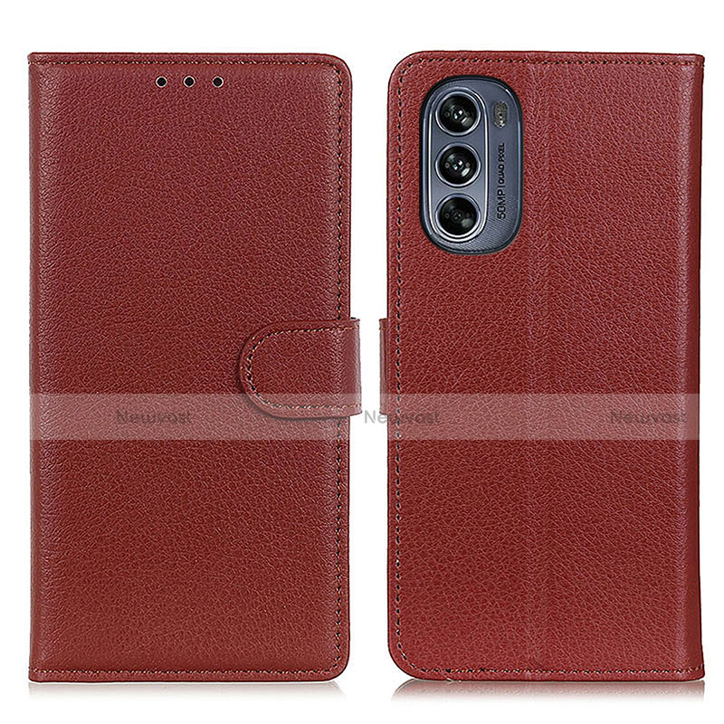 Leather Case Stands Flip Cover Holder A03D for Motorola Moto G62 5G