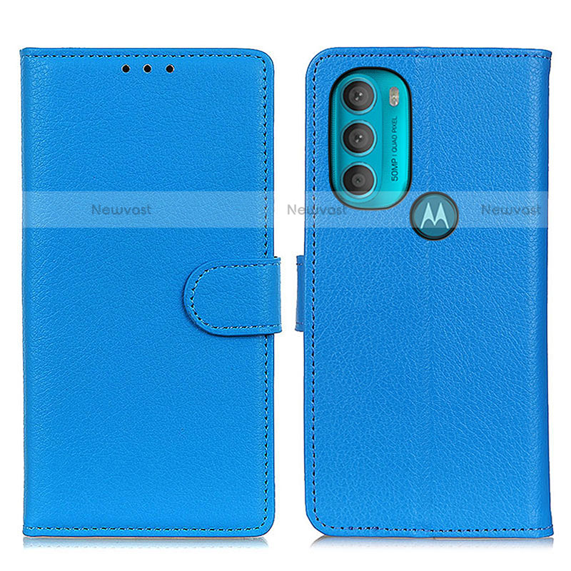 Leather Case Stands Flip Cover Holder A03D for Motorola Moto G71 5G