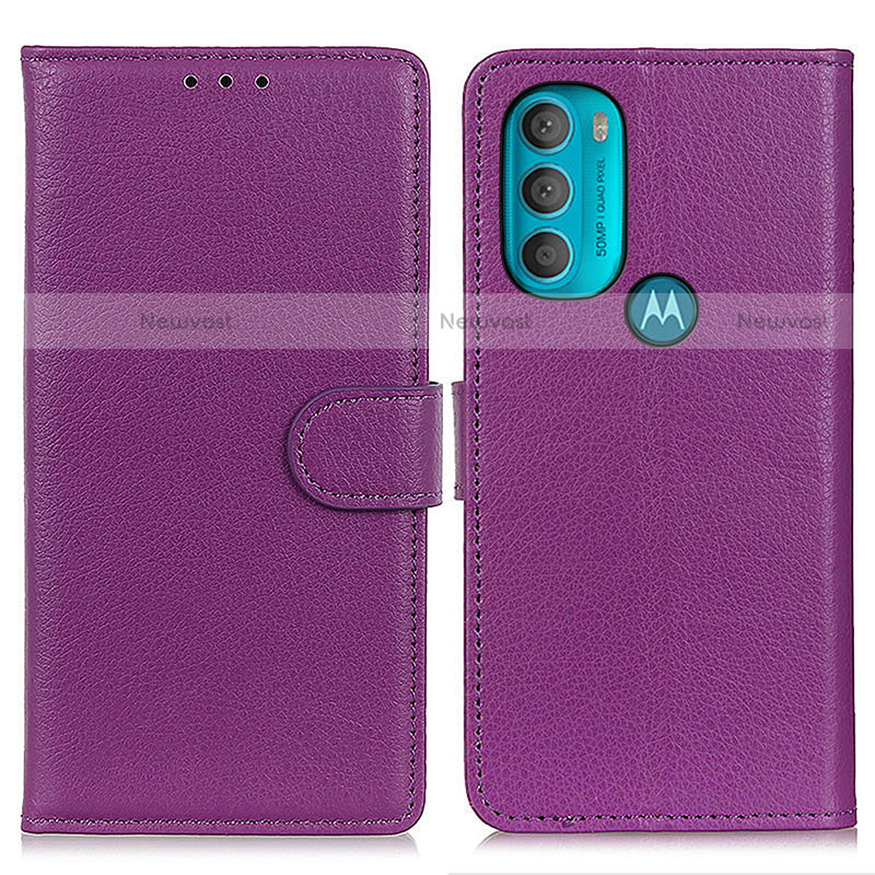 Leather Case Stands Flip Cover Holder A03D for Motorola Moto G71 5G