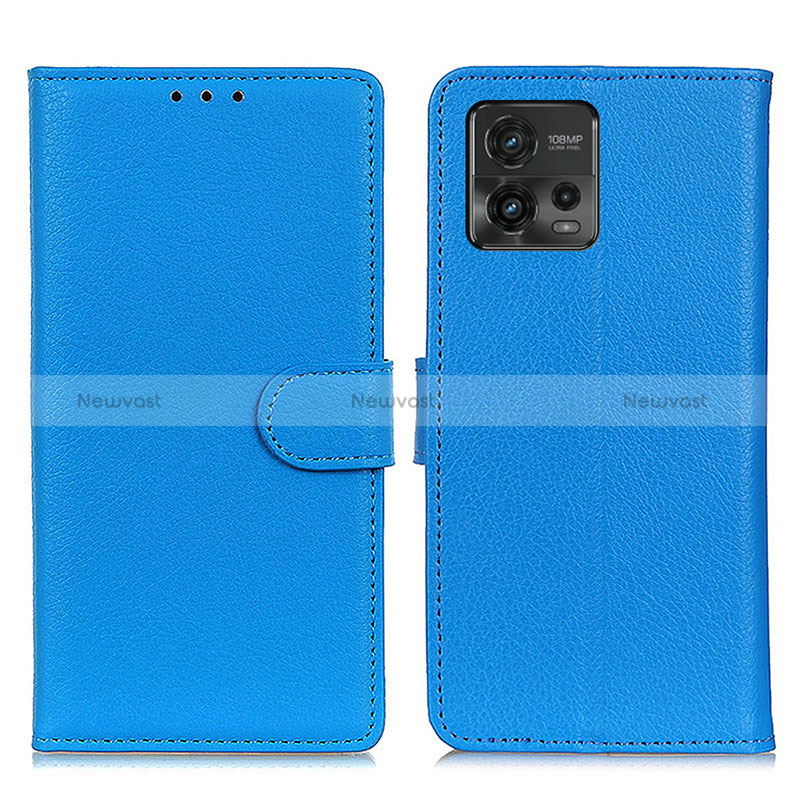 Leather Case Stands Flip Cover Holder A03D for Motorola Moto G72