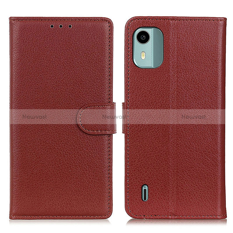 Leather Case Stands Flip Cover Holder A03D for Nokia C12 Pro