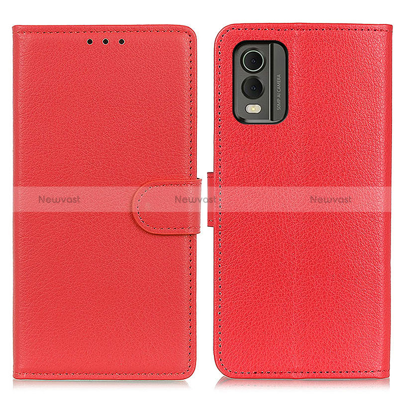 Leather Case Stands Flip Cover Holder A03D for Nokia C210 Red