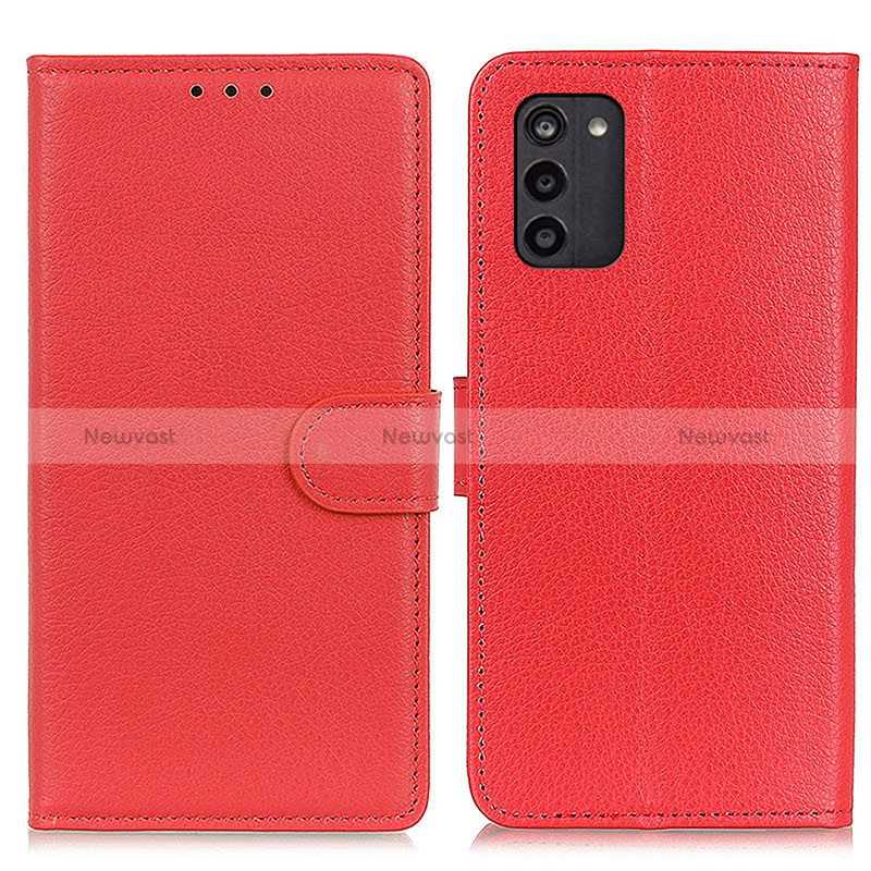 Leather Case Stands Flip Cover Holder A03D for Nokia G100 Red