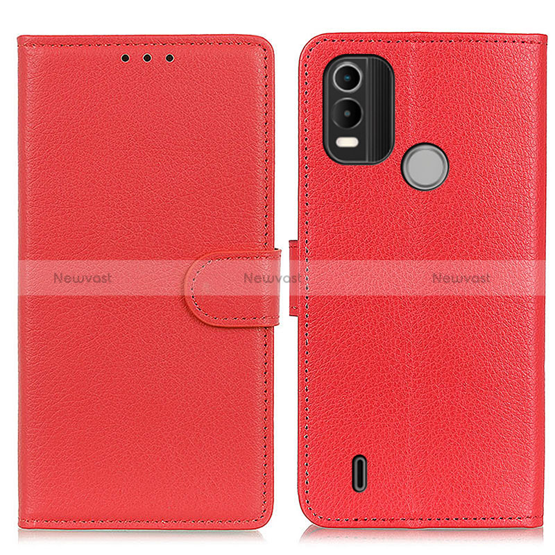 Leather Case Stands Flip Cover Holder A03D for Nokia G11 Plus Red