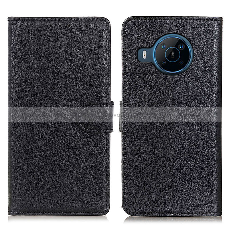 Leather Case Stands Flip Cover Holder A03D for Nokia X100 5G Black