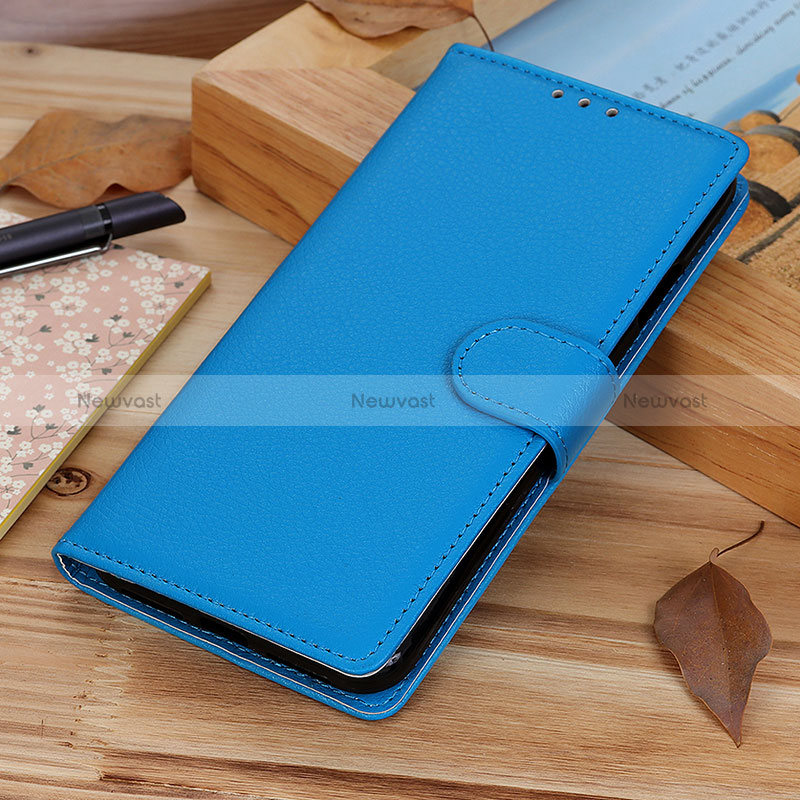 Leather Case Stands Flip Cover Holder A03D for OnePlus 9 5G Sky Blue