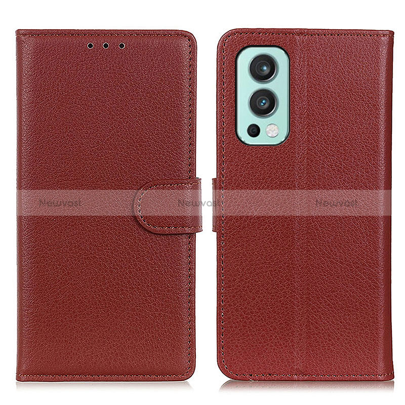 Leather Case Stands Flip Cover Holder A03D for OnePlus Nord 2 5G