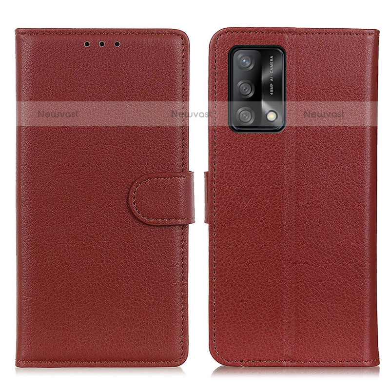 Leather Case Stands Flip Cover Holder A03D for Oppo A74 4G