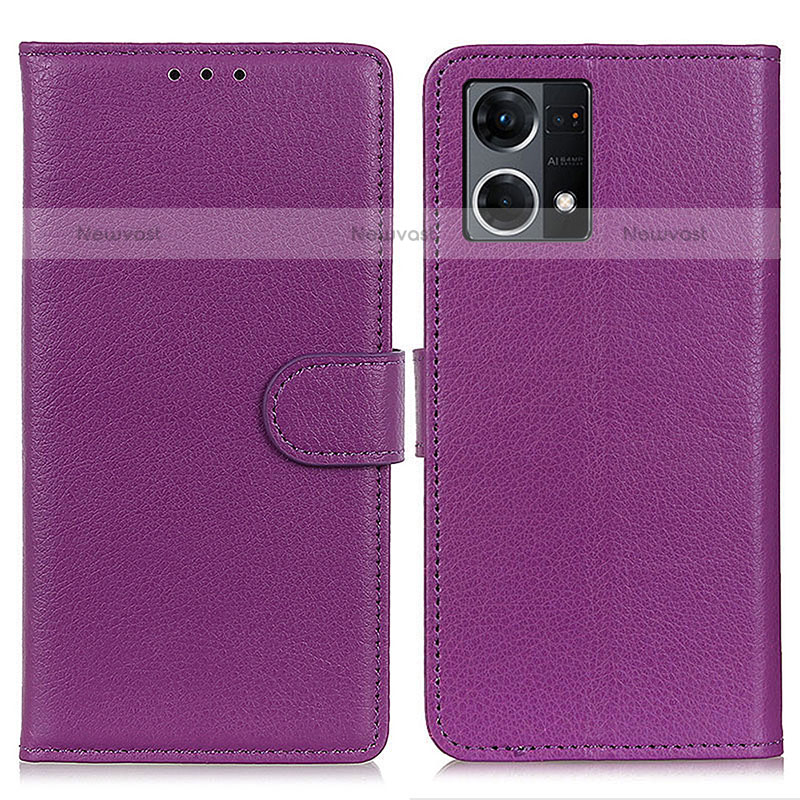 Leather Case Stands Flip Cover Holder A03D for Oppo F21 Pro 4G