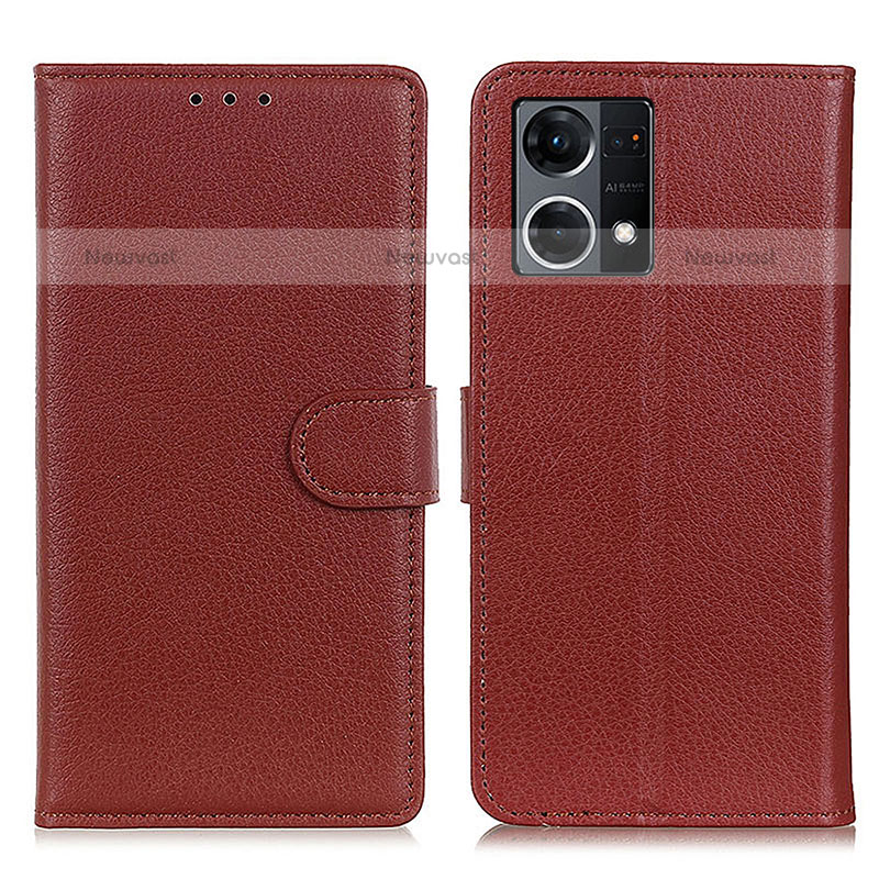 Leather Case Stands Flip Cover Holder A03D for Oppo F21 Pro 4G