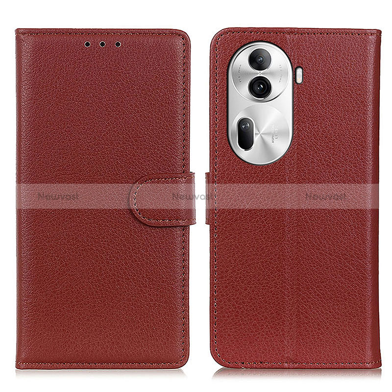 Leather Case Stands Flip Cover Holder A03D for Oppo Reno11 Pro 5G